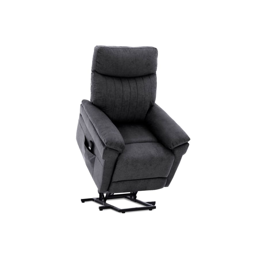 Fauteuil relax releveur électrique en tissu gris foncé