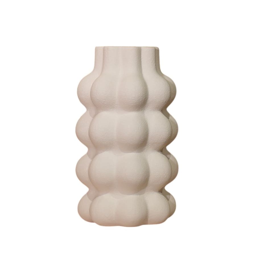 Vase en céramique blanc H30 cm