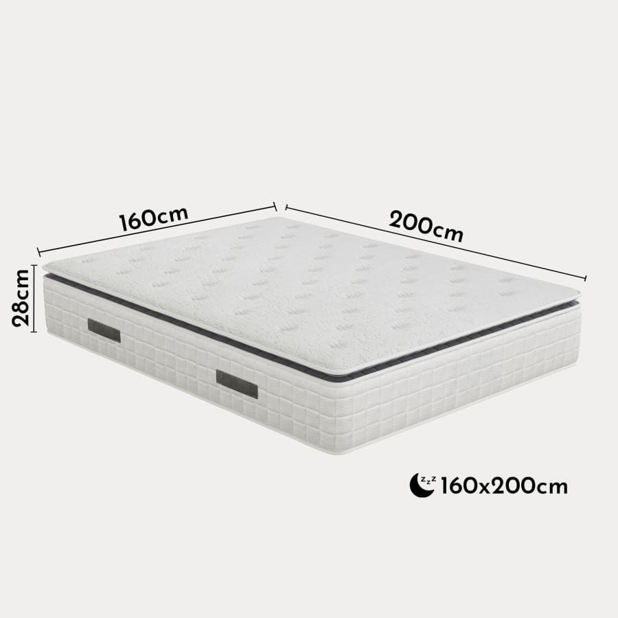 Matelas ressorts ensach&eacute;s 160x200 cm &eacute;paisseur 28 cm