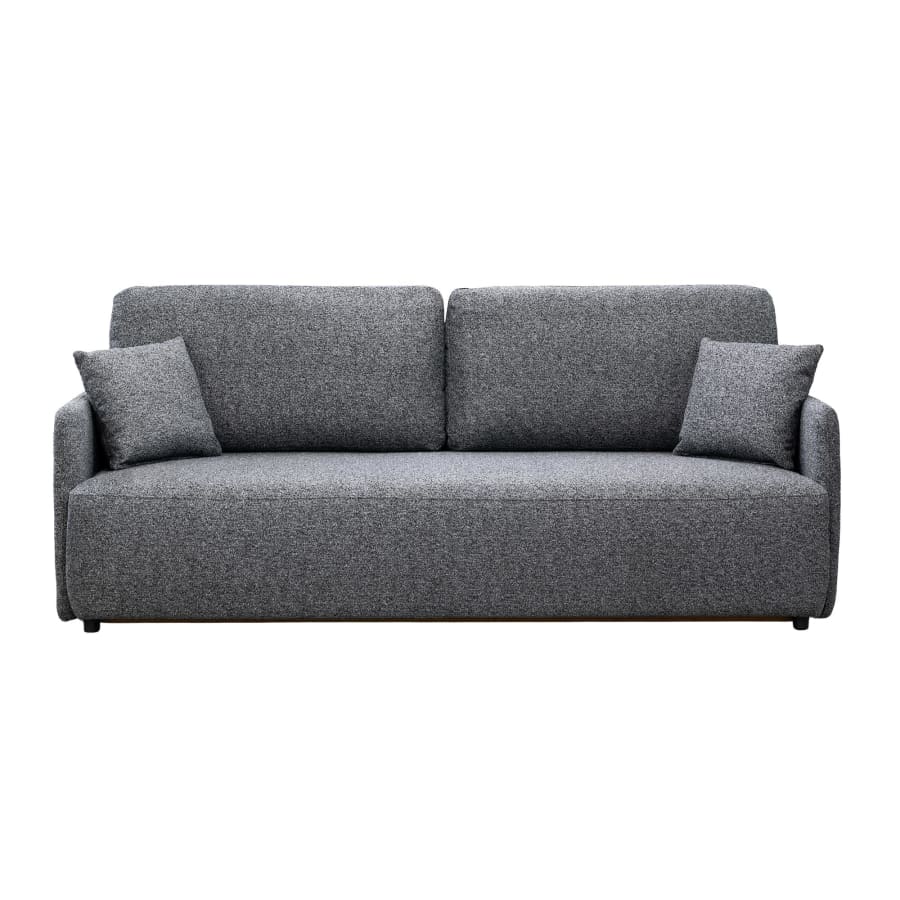 Canap&eacute; 3 places convertible en tissu gris