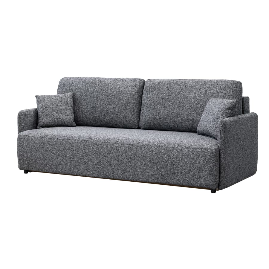 Canap&eacute; 3 places convertible en tissu gris