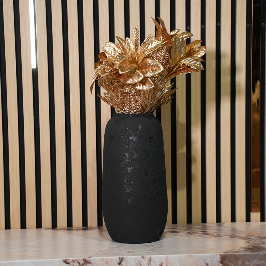 Vase en céramique noir H26 cm