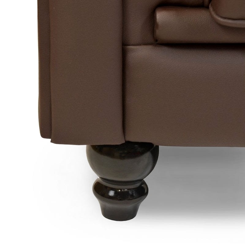 Canapé chesterfield 2 places marron