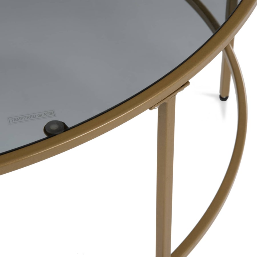 Table basse ronde noir et métal