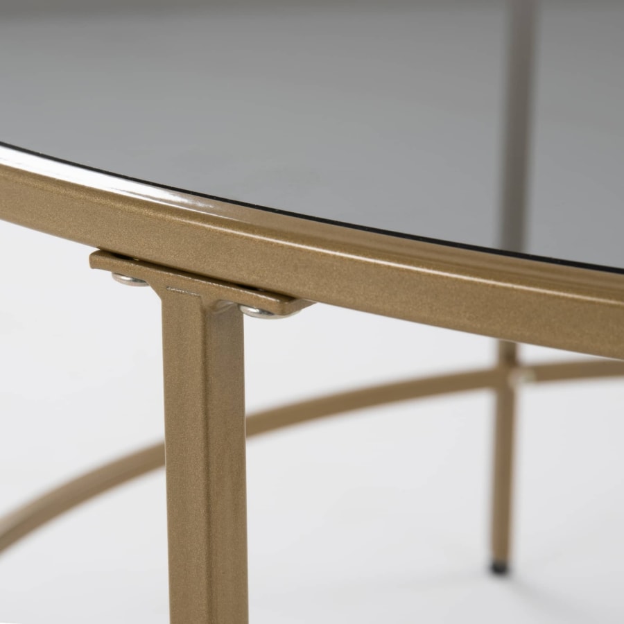 Table basse ronde noir et métal