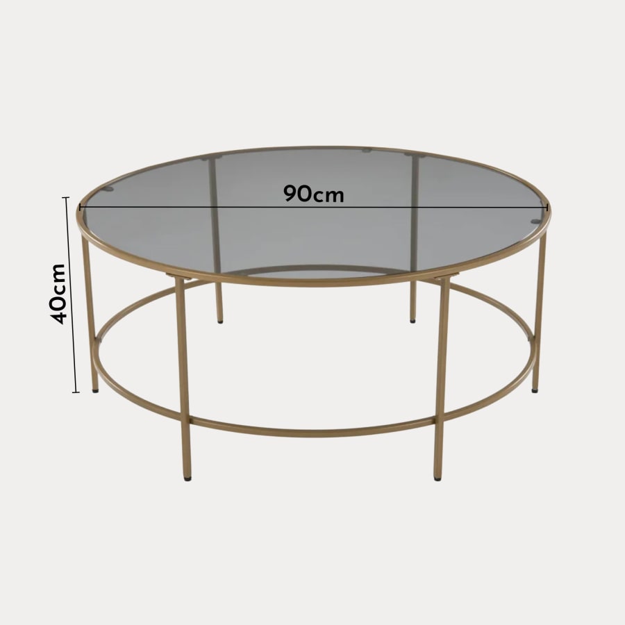 Table basse ronde noir et métal