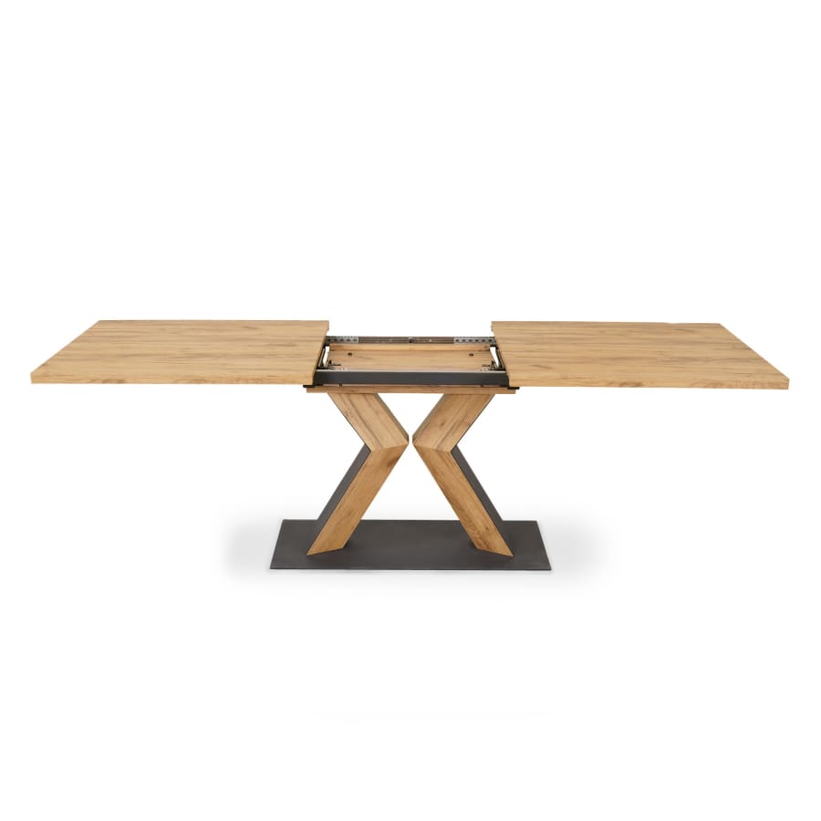 Table à manger rectangulaire extensible couleur bois