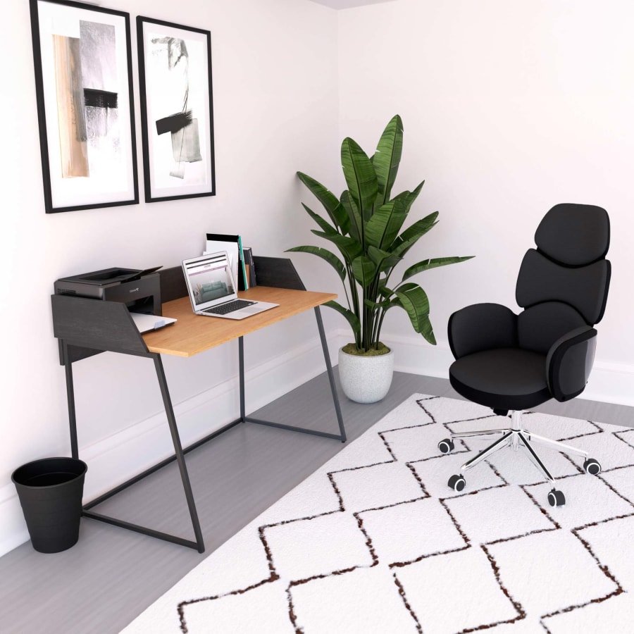 Fauteuil de bureau en tissu noir