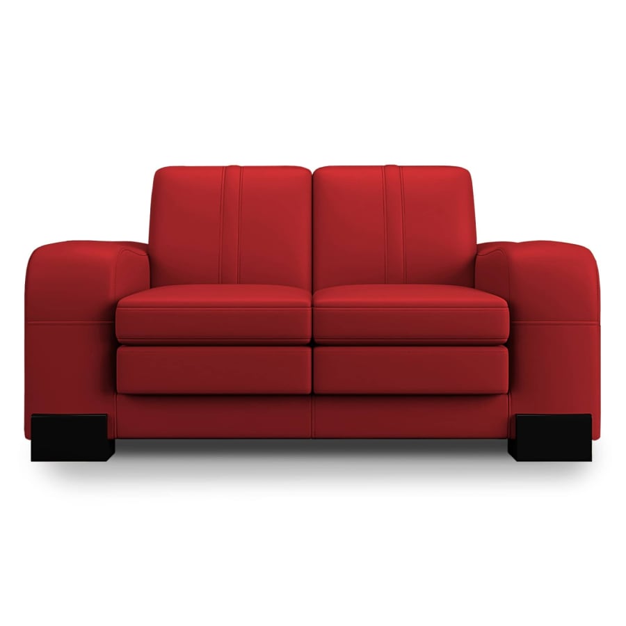 Ensemble canapé 3+2+1 places cuir rouge CUBANA