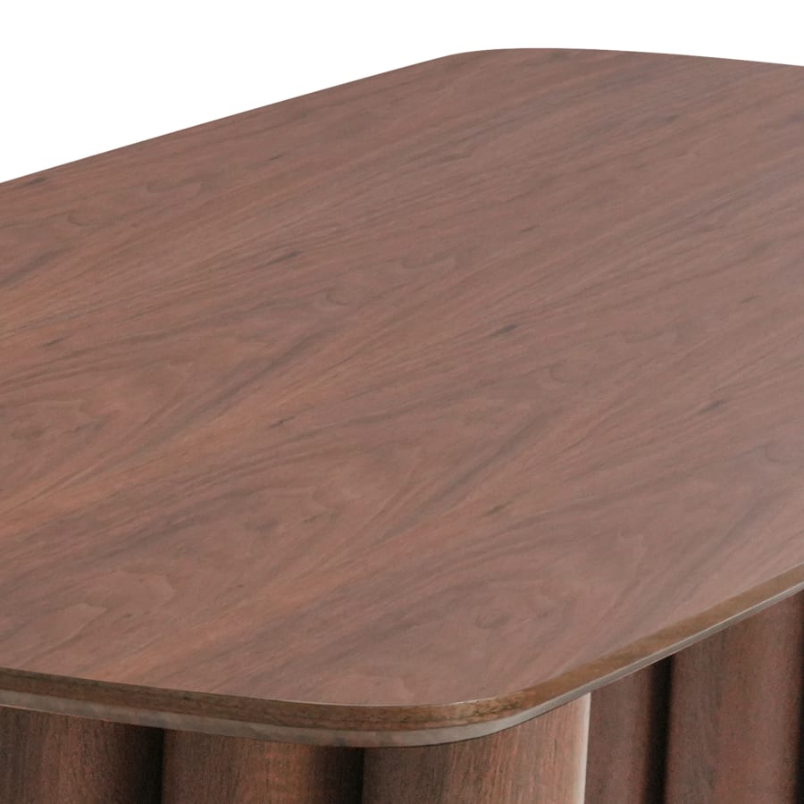 Table &agrave; manger rectangulaire en bois fonc&eacute; 200 cm