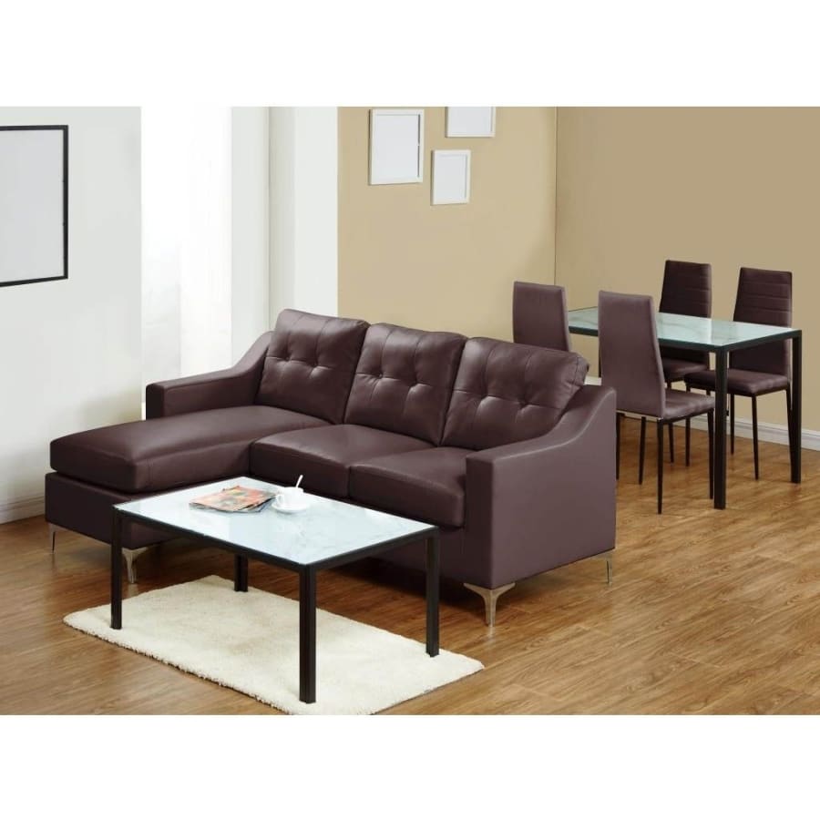 Pack de meubles studio complet en simili marron