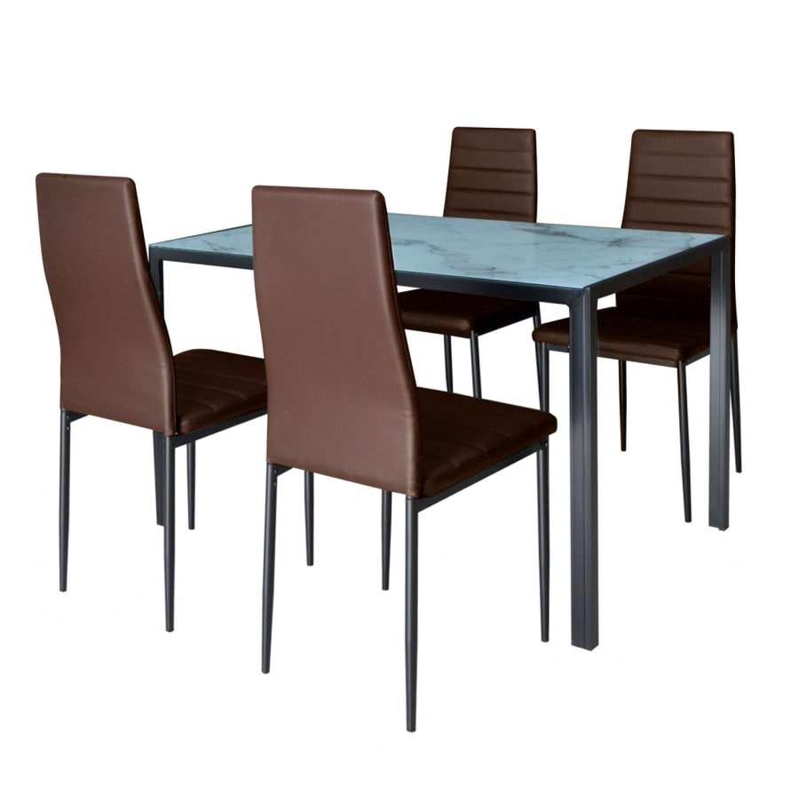 Pack de meubles studio complet en simili marron