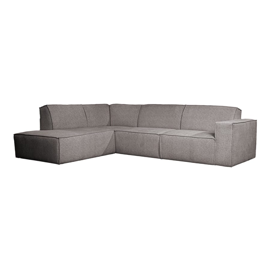 Canapé d'angle en tissu gris- Angle gauche