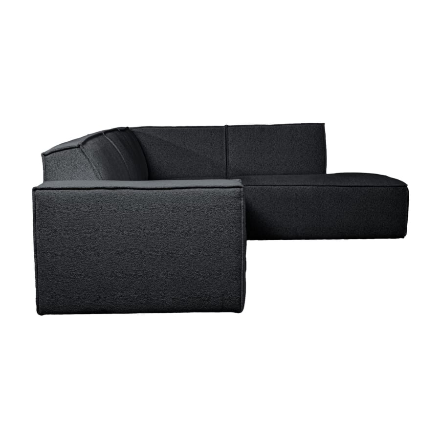 Canapé d’angle en tissu gris anthracite - Angle droit