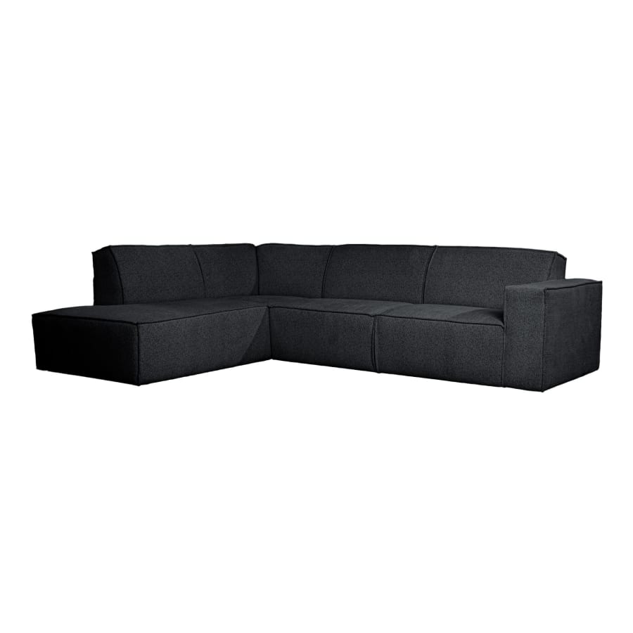 Canapé d’angle en tissu gris anthracite - Angle gauche