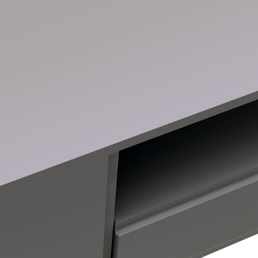 Meuble TV d’angle design gris