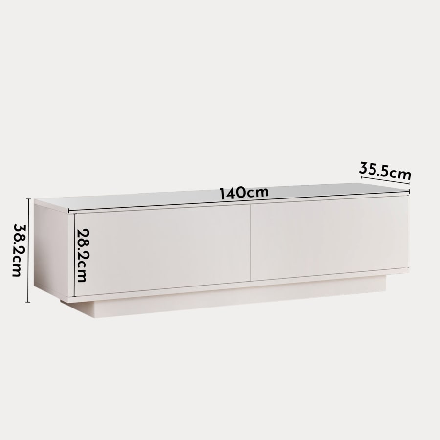 Meuble TV 2 portes blanc