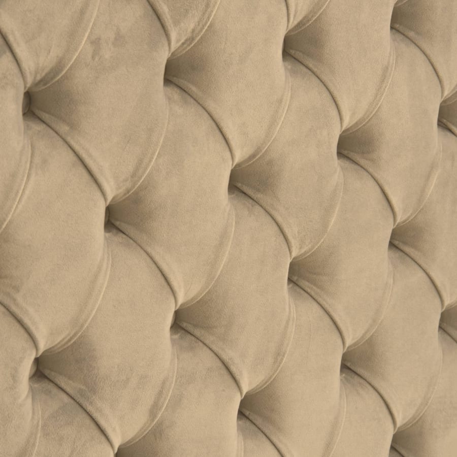 Lit coffre en tissu velours beige 140x190 cm ELSA