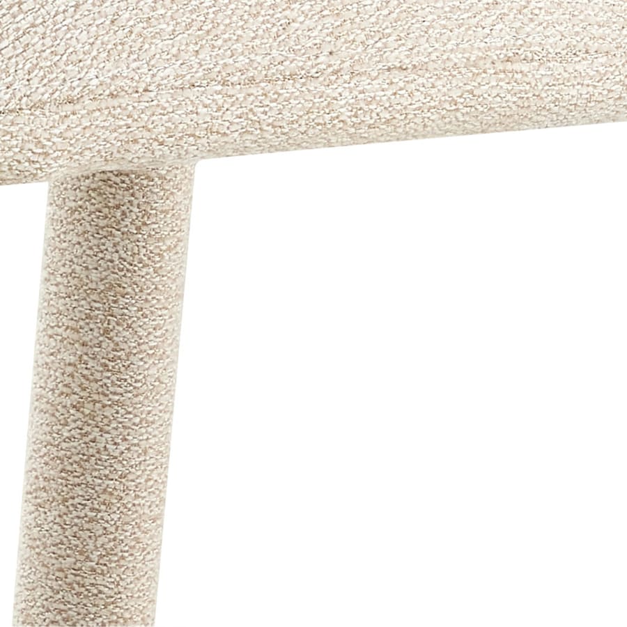 Chaise empilable en tissu bouclette beige