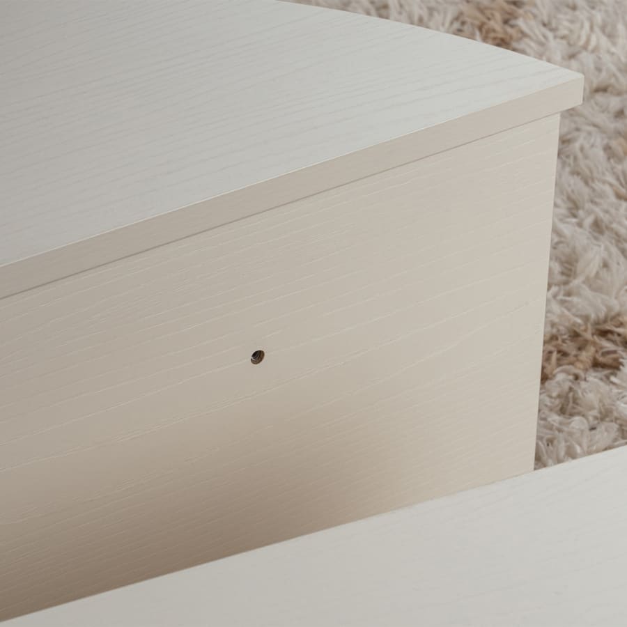 Table basse ronde couleur bois blanc D90 cm