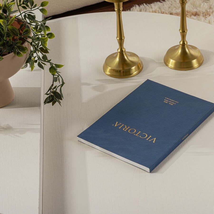 Table basse ronde couleur bois blanc D90 cm