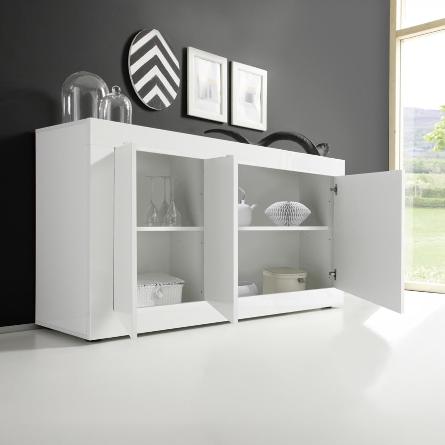 Buffet 3 portes blanc