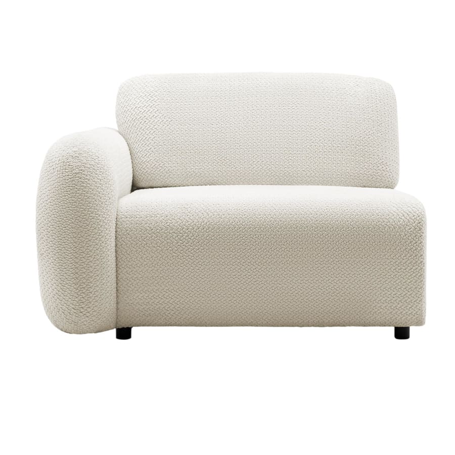 Canapé 3 places convertible assise extensible en tissu beige