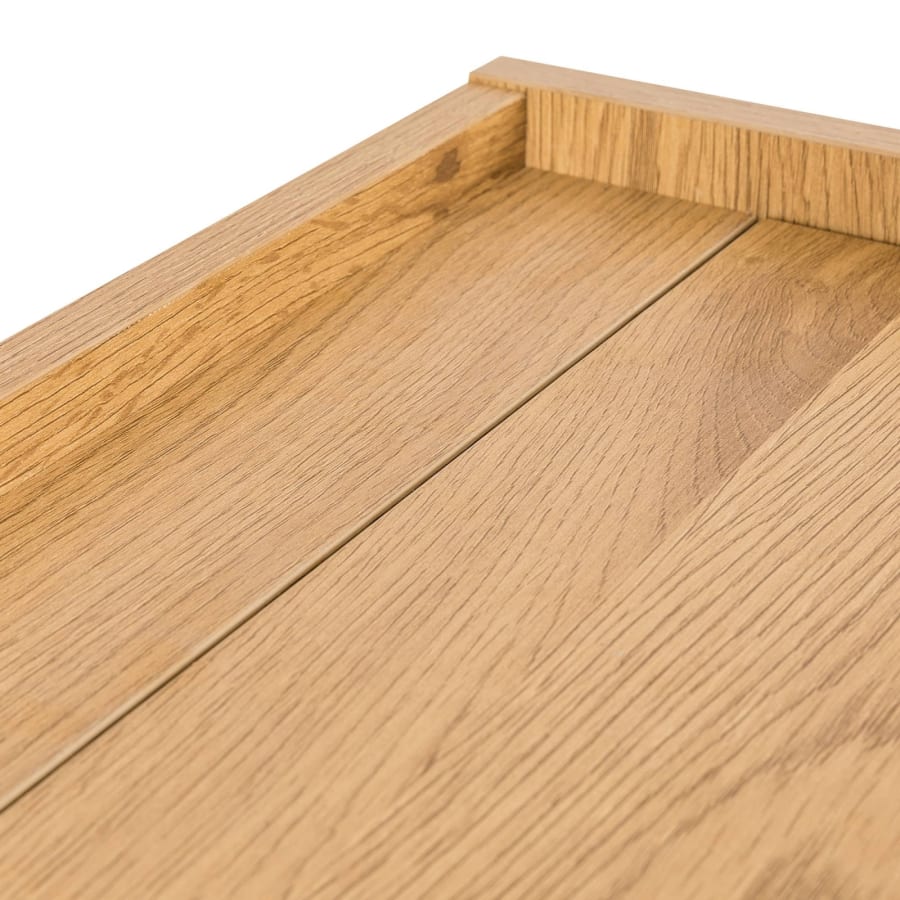 Commode 5 tiroirs avec coiffeuse en bois couleur ch&ecirc;ne