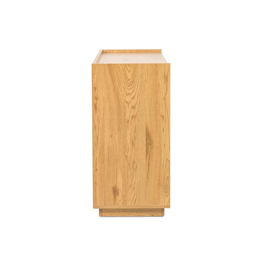 Commode 6 tiroirs en bois couleur ch&ecirc;ne