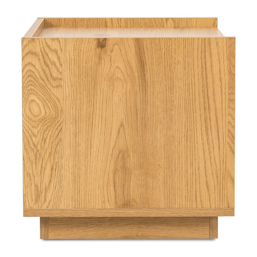 Table de chevet 2 tiroirs en bois couleur chêne