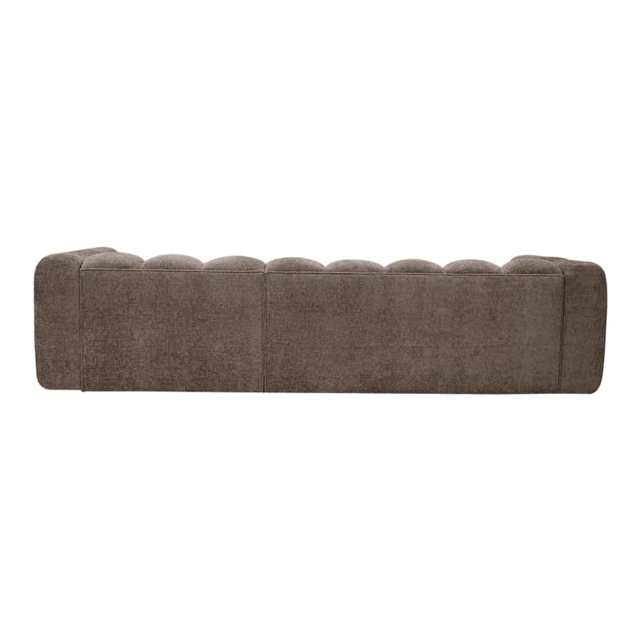 Canap&eacute; d'angle r&eacute;versible en tissu taupe fonc&eacute;