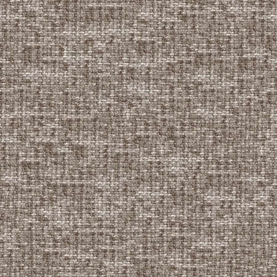 Pouf rectangle matelass&eacute; en tissu taupe