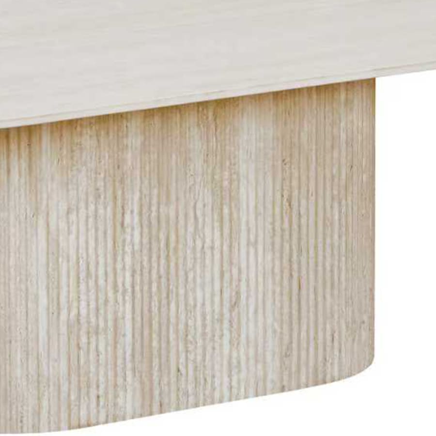 Table basse ovale en c&eacute;ramique beige 120 cm