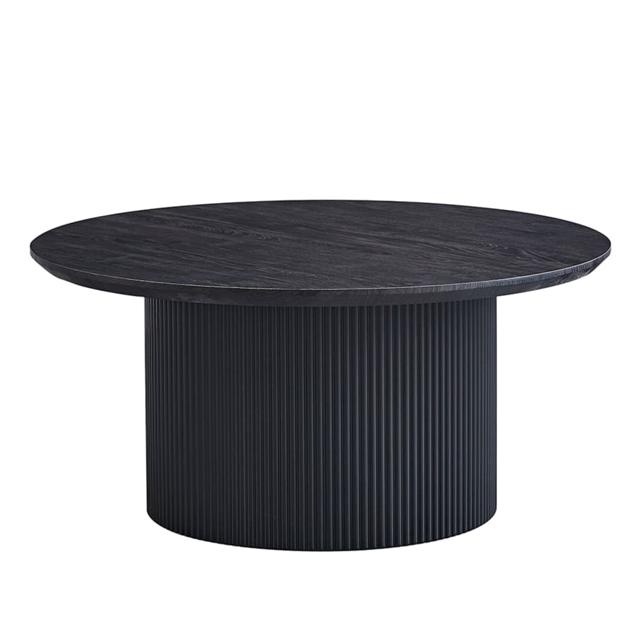 Table basse ronde couleur marron foncé D80 cm