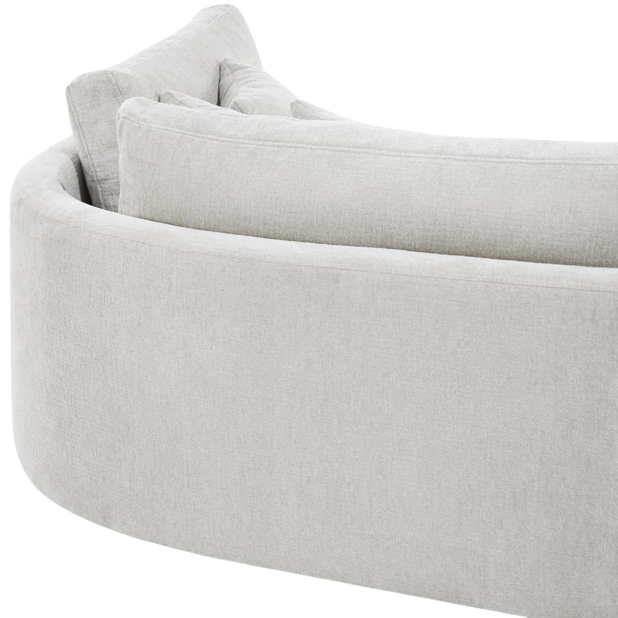 Canapé d'angle en tissu beige - Angle droit