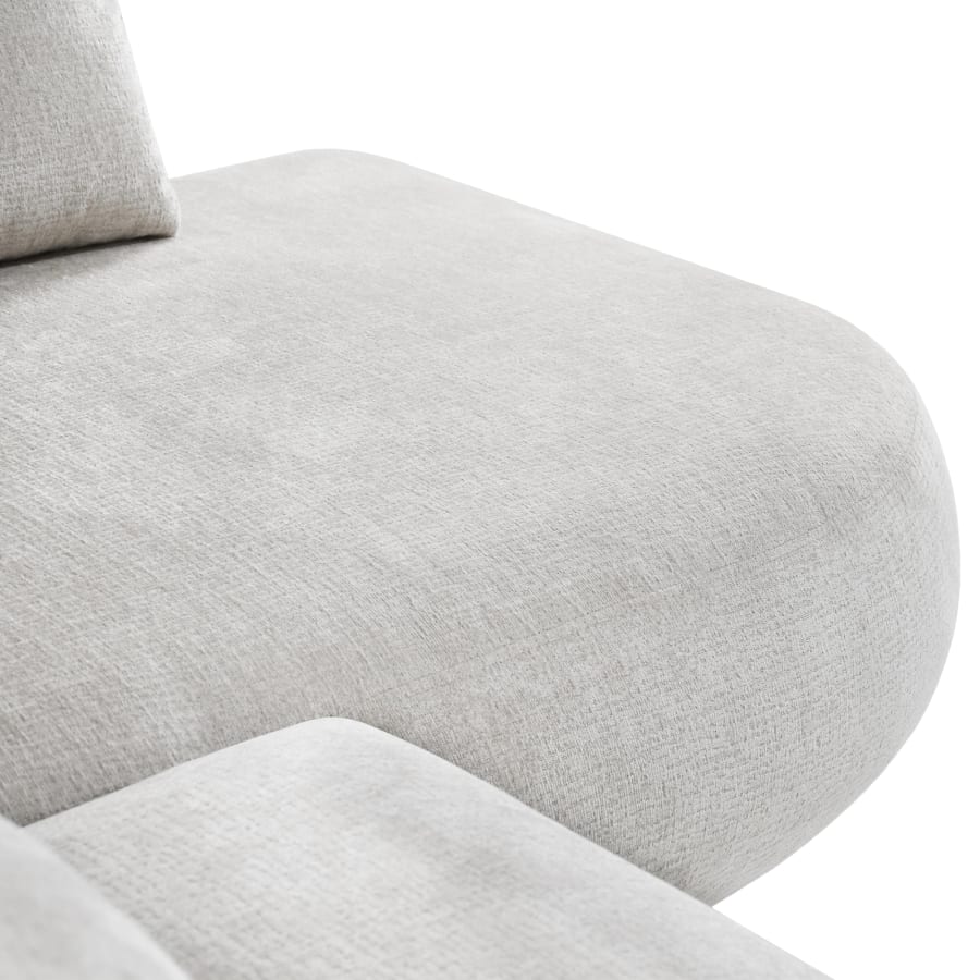 Canapé d'angle en tissu beige - Angle droit