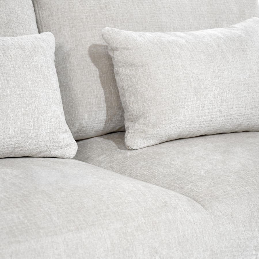 Canapé d'angle en tissu beige - Angle gauche