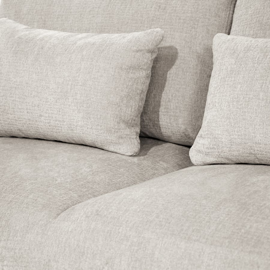 Canapé d'angle en tissu taupe - Angle droit