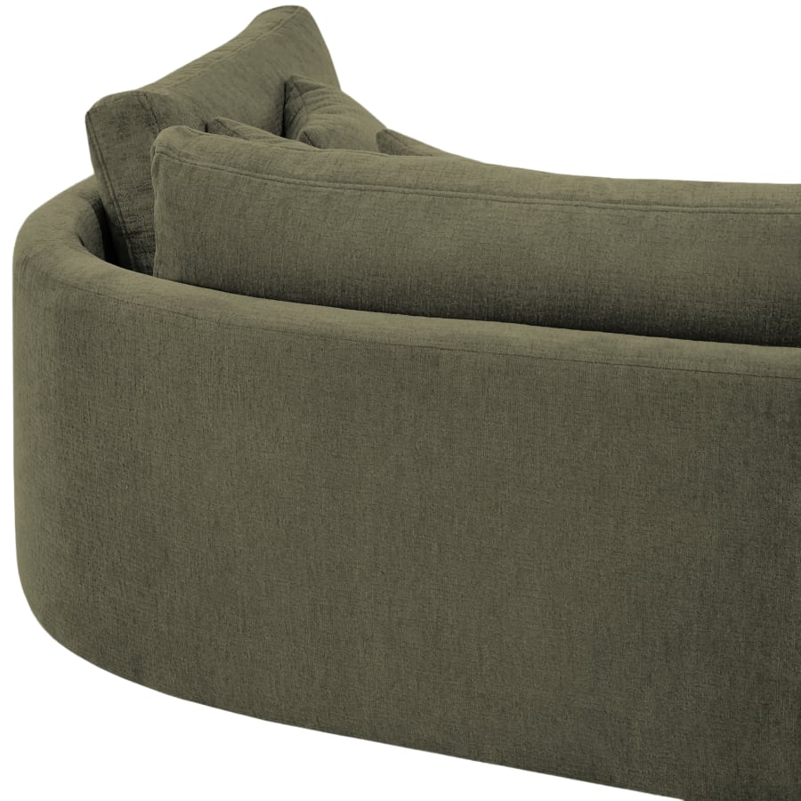 Canapé d'angle en tissu vert - Angle droit