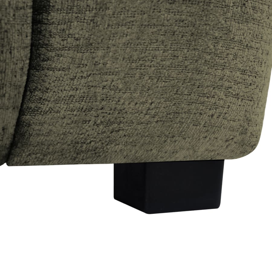 Canapé d'angle en tissu vert - Angle gauche