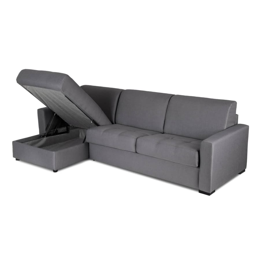 Canapé d'angle réversible convertible gris foncé