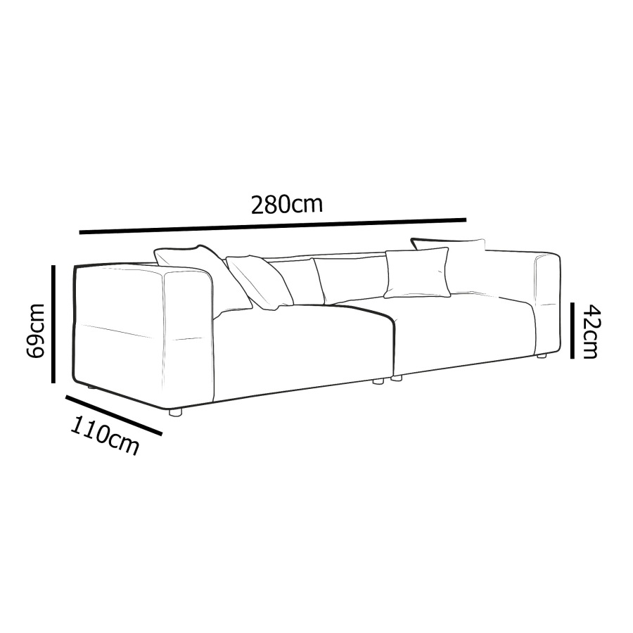Canap&eacute; 4 places effet peau de mouton beige