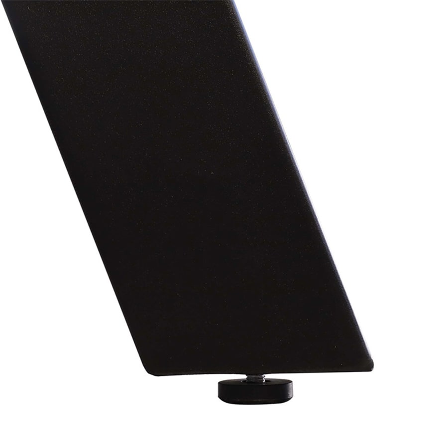 Table extensible en pierre fritt&eacute;e noir pieds en m&eacute;tal noir 160-240 cm