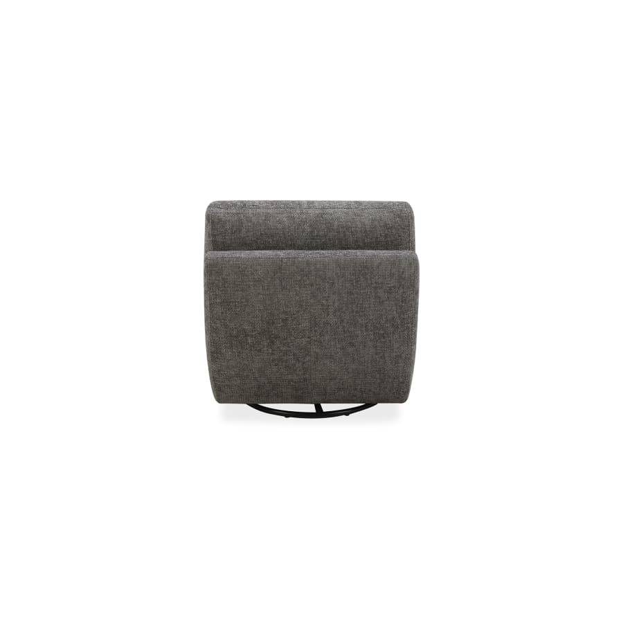 Fauteuil pivotant en velours chiné gris foncé