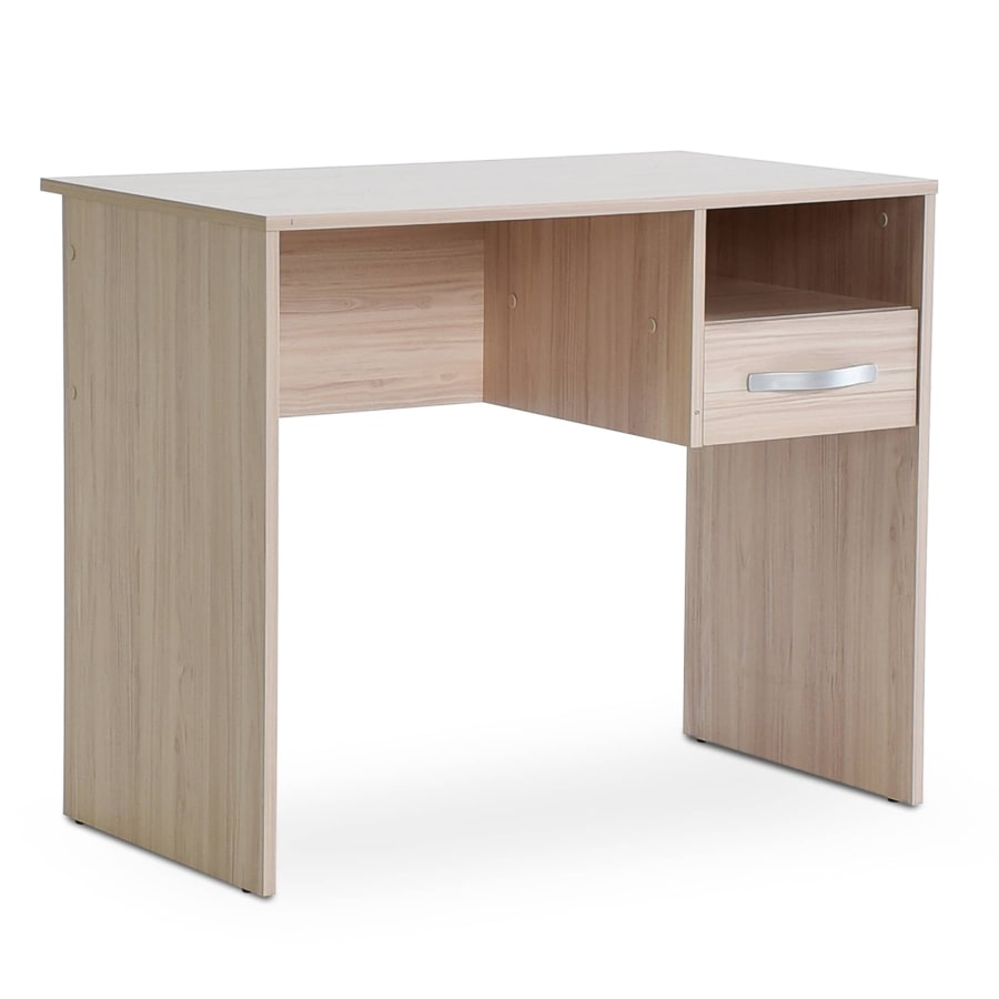 Bureau couleur ch&ecirc;ne 1 tiroir 1 niche HUGO