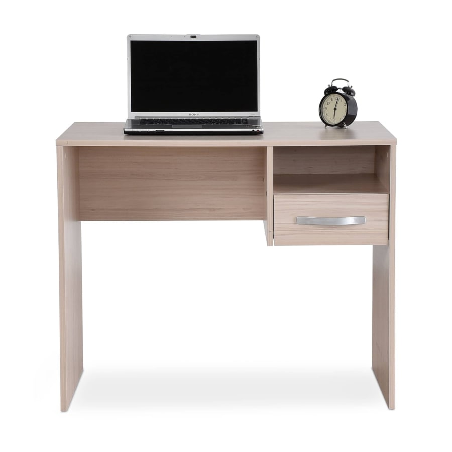 Bureau couleur ch&ecirc;ne 1 tiroir 1 niche HUGO