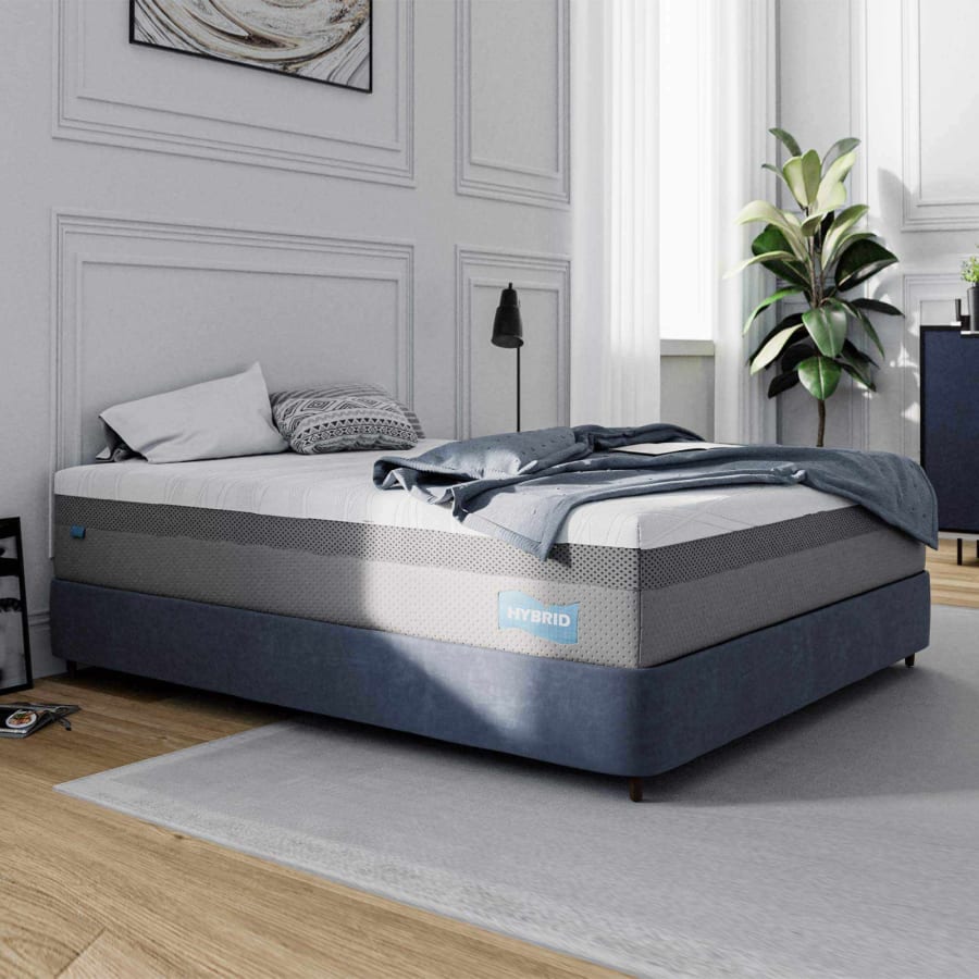 Matelas HYBRID 180 x 200 cm avec ressorts ensach&eacute;s et mousse m&eacute;moire de forme &eacute;paisseur 26 cm