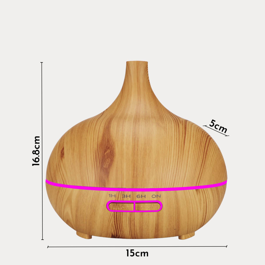 Diffuseur d'huiles essentielles couleur bois &agrave; LED