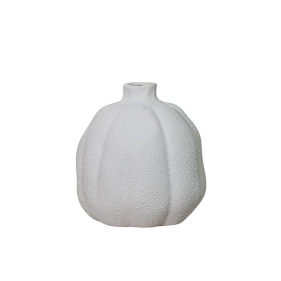 Vase en céramique blanc H19 cm