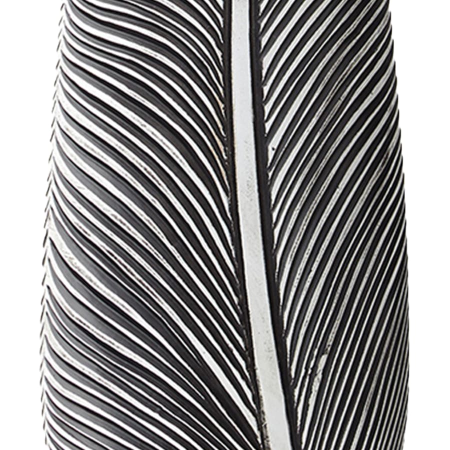 Vase en résine noir et blanc H46 cm